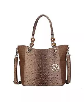 Большая сумка-тоут Miriam Signature от Mia K Mkf Collection, бежевый