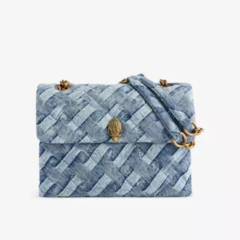 Большая тканая сумка через плечо Kensington Kurt Geiger London, цвет denim