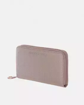 Большой кошелек на молнии светло-коричневого цвета Mandarina Duck, светло-коричневый