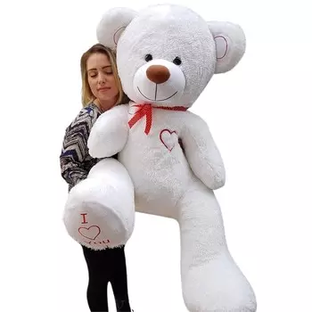 Большой плюшевый мишка XXL 160см - ВСЕ БЕЛЫЙ Odol-Plusz