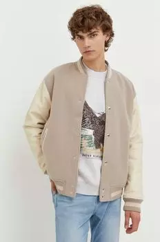 Бомбер Abercrombie & Fitch, бежевый