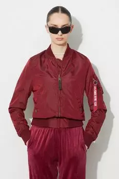 Бомбер Alpha Industries, бордовый