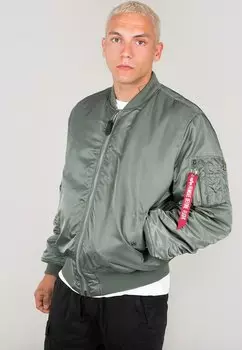 Бомбер Alpha Industries, зеленый металлик