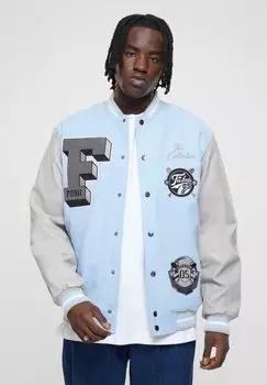 Бомбер FUBU COLLEGE VARSITY, цвет Blue Light Grey