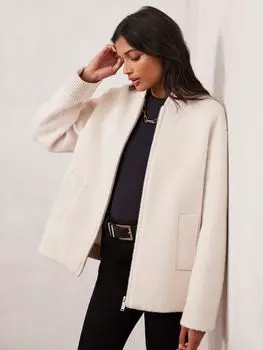 Бомбер из букле Mint Velvet, крем