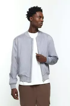 Бомбер из искусственной замши River Island, синий
