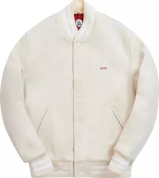 Бомбер Kith x Coca-Cola x Golden Bear Varsity Bomber 'Natural', кремовый