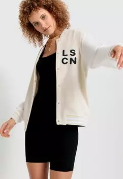 Бомбер LASCANA LSCN BY LASCANA, цвет Beige Wei Schwarz