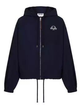Бомбер на молнии Moschino, синий