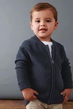 Бомбер на молнии Next, синий