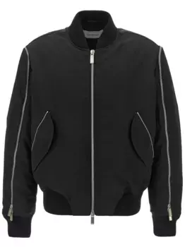 Бомбер на молнии OFF-WHITE, черный