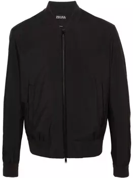 Бомбер на молнии Zegna, черный