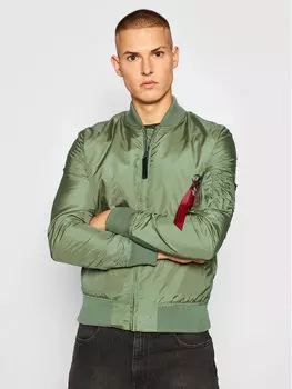 Бомбер обычного кроя Alpha Industries, зеленый