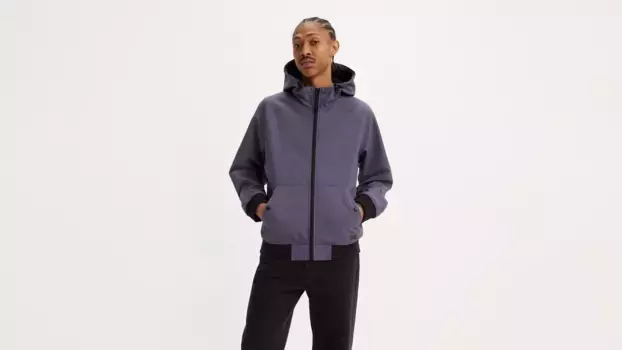 Бомбер с худи и мягкой оболочкой Levi's, фиолетовый