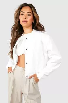 Бомбер с карманами boohoo, белый