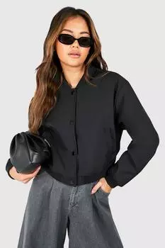 Бомбер с карманами boohoo, черный