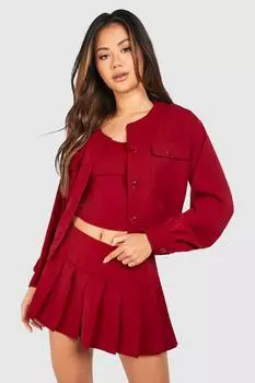 Бомбер с карманами boohoo, красный