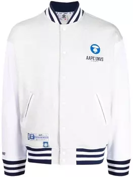 Бомбер с логотипом AAPE BY *A BATHING APE, белый