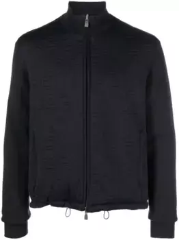 Бомбер с логотипом Corneliani, синий