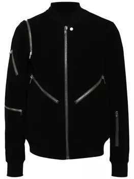 Бомбер с молниями Rick Owens, черный