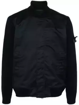 Бомбер со вставками Stone Island, синий