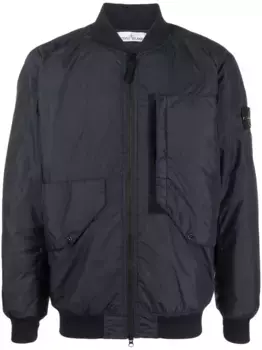Бомбер со вставками Stone Island, синий