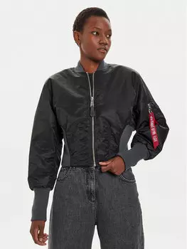 Бомбер стандартного кроя Alpha Industries, черный