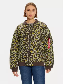 Бомбер стандартного кроя Alpha Industries, зеленый