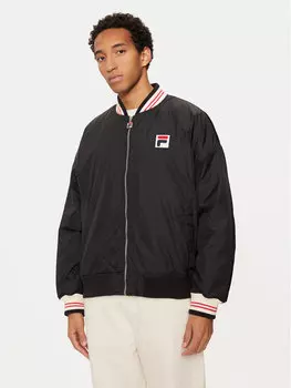Бомбер стандартного кроя Fila, черный