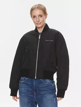 Бомбер стандартного кроя Tommy Jeans, черный