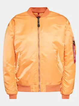 Бомбер свободного кроя Alpha Industries, оранжевый