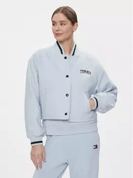 Бомбер свободного кроя Tommy Jeans, синий