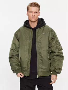 Бомбер свободного кроя Tommy Jeans, зеленый