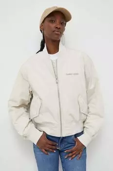 Бомбер Tommy Jeans, бежевый
