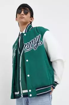 Бомбер Tommy Jeans, зеленый