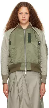 Бомбер-трансформер цвета хаки sacai