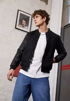Бомбер Urban Classics OLDSCHOOL COLLEGE, цвет Black