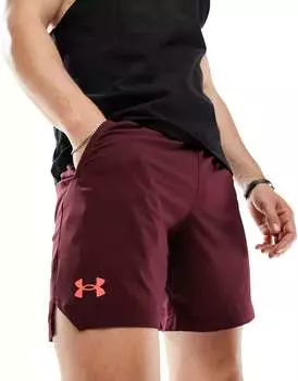 Бордовые тканые шорты длиной 6 дюймов Under Armour Vanish