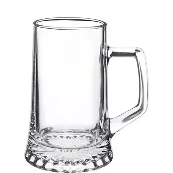 Bormioli Rocco Star Beer Mug, Пивная кружка, Пивной бокал, 510 мл, Стекло, Прозрачный, 6 шт. в упаковке