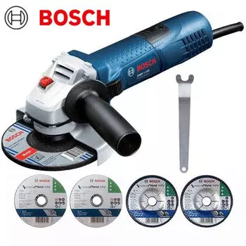 Угловая шлифовальная машина Bosch GWS7-100 с дисками, 720W