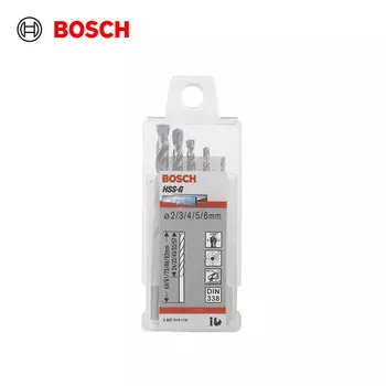 Спиральное сверло по металлу и стали Bosch HSSG, 2/3/4/5/6 мм