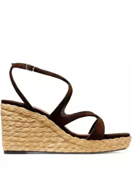 Босоножки Ayla 85 на платформе JIMMY CHOO, коричневый