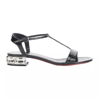 Босоножки Baldinini Heel With Crystals, черный