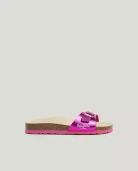 Босоножки для девочек с металлическим верхом Pepe Jeans, цвет Rosa