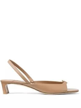 Босоножки Lev 35 с ремешком на пятке Jimmy Choo, бежевый