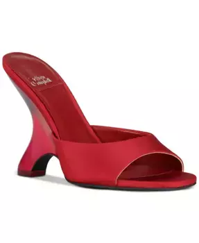 Босоножки Mew-2 на платформе с клиновидным каблуком из винила Jeffrey Campbell, красный