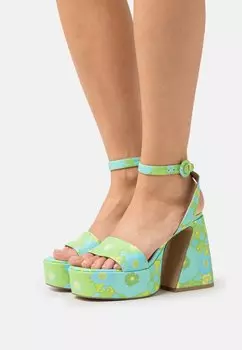Босоножки на каблуке Steve Madden, синий