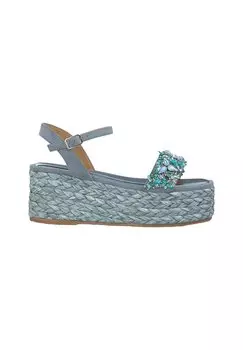Босоножки на платформе CON PUNTERA CUADRADA Y CIERRE CON HEBILLA - Espadrilles Alma Blue, синий