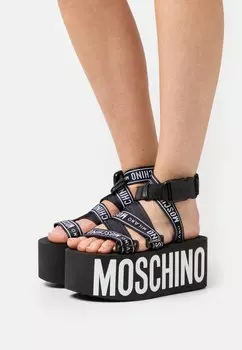 Босоножки на платформе MOSCHINO, черный