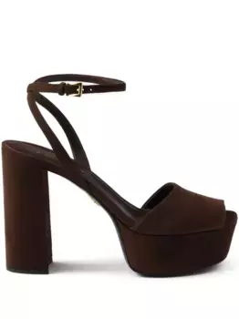 Босоножки на платформе Prada, коричневый